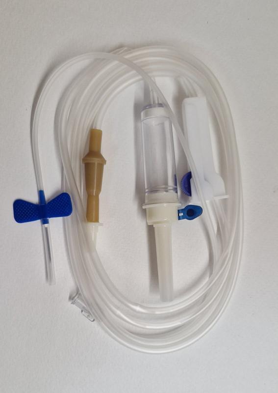 Система для вливання інфузійних розчинів "ALEXPHARM", одноразова з ін'єкційною голкою тип "Метелик", з пластиковим шипом